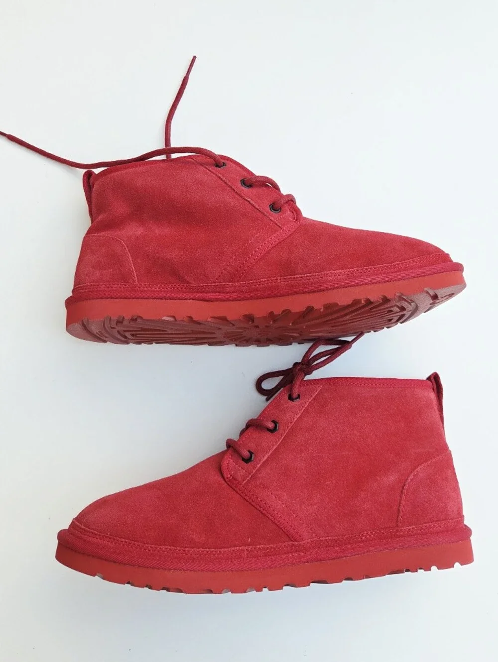UGG Neumel Men's suede lace-up boots Samba Red Size 11
